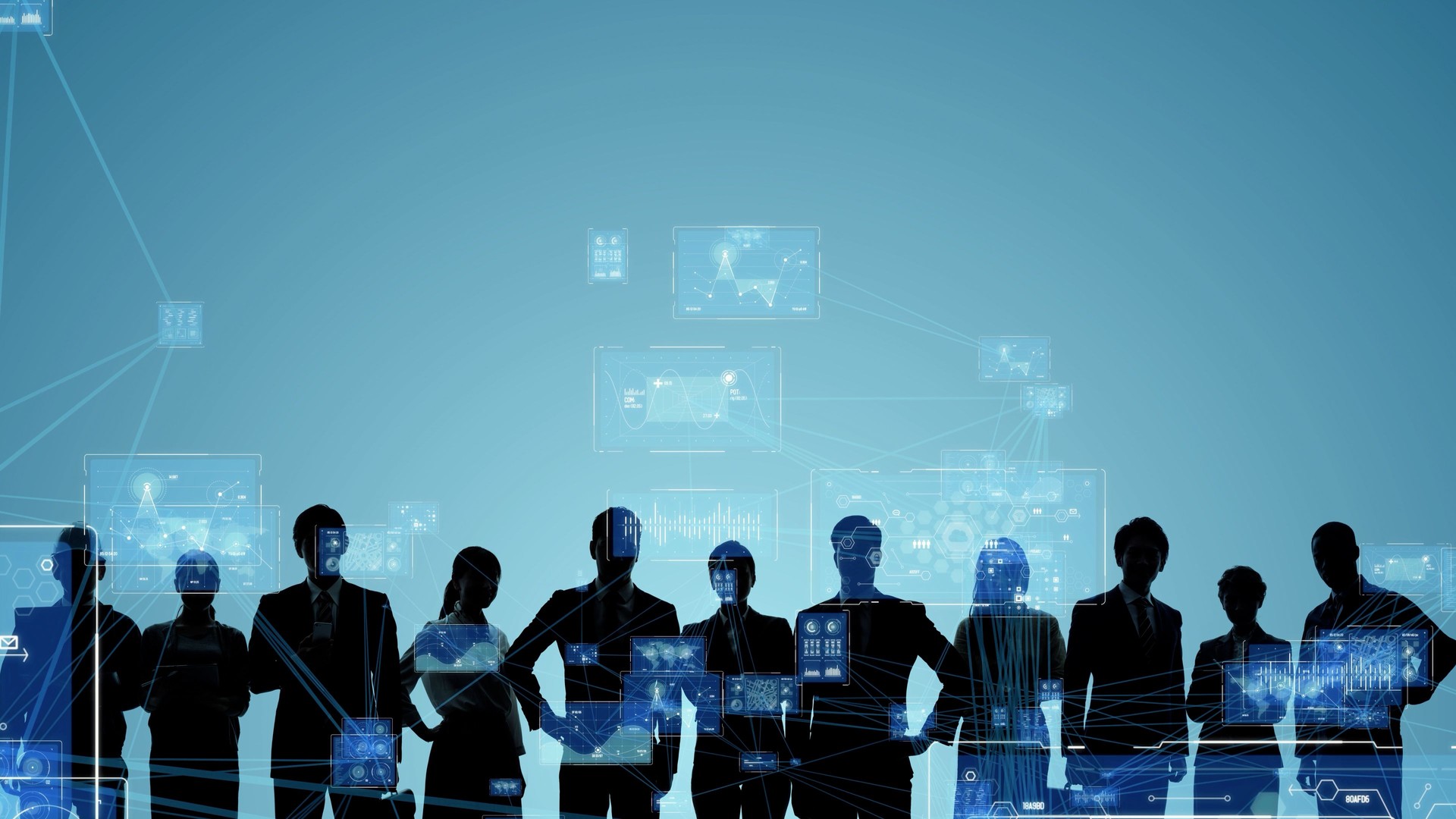 Business network concept. Human Resources. Group of businesspeople. Management strategy.
